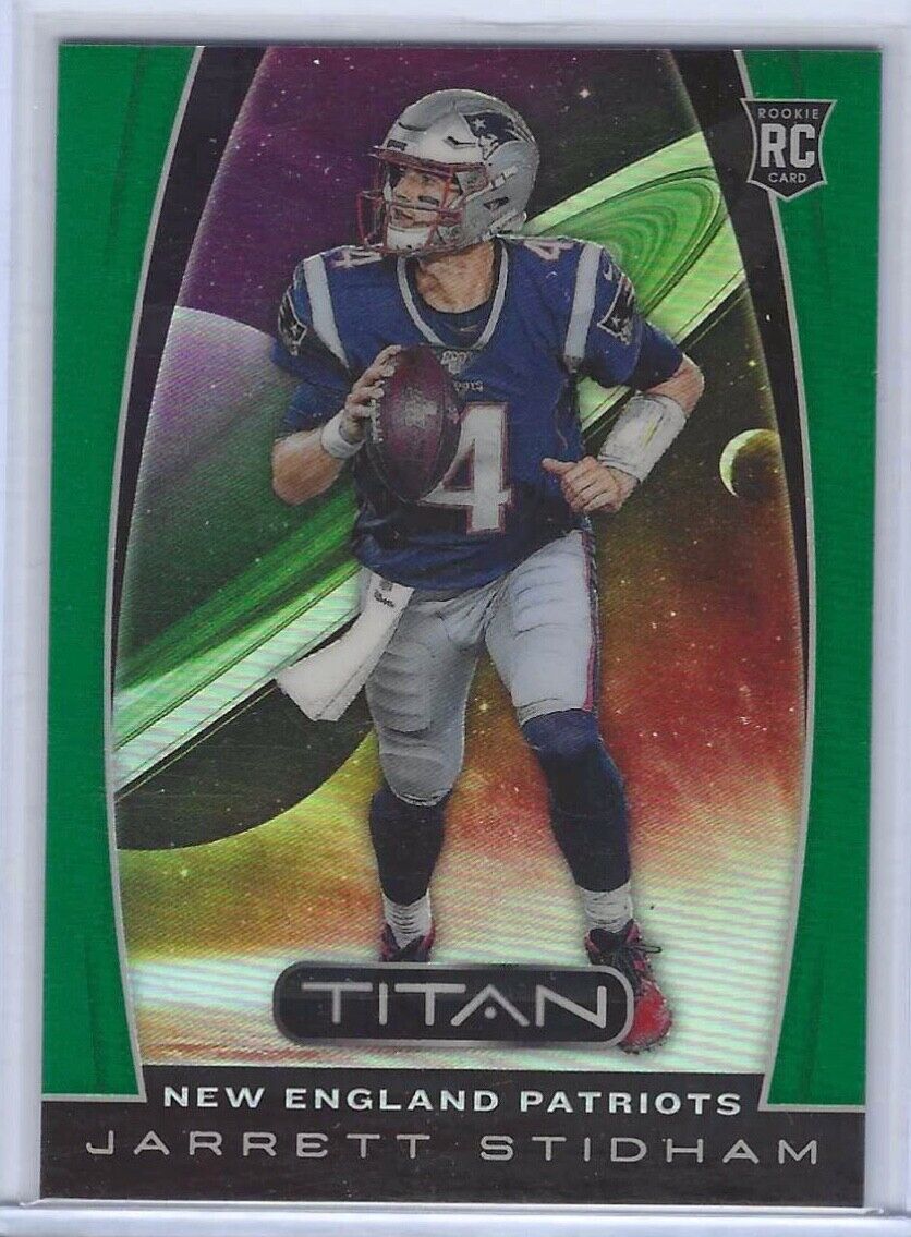 JARRETT STIDHAM 2019 PANINI CHRONICLES TITAN GREEN PRIZM RC #D /25