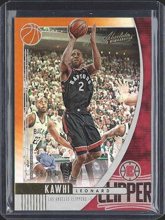 KAWHI LEONARD 2019-20 ABSOLUTE ORANGE #D 5/75
