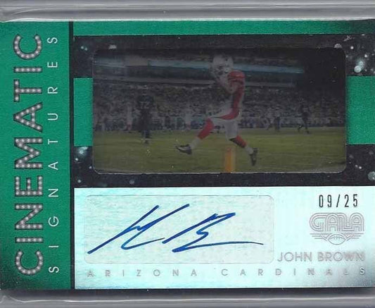 JOHN BROWN 2016 PANINI GALA CINEMATIC SIGNATURES GREEN FILM SLIDE AUTO #D 9/25
