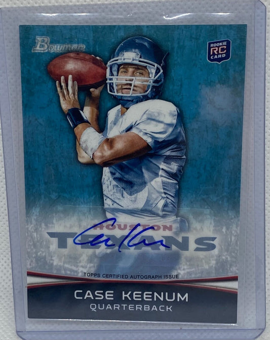 CASE KEENUM 2012 TOPPS BOWMAN ROOKIE AUTO RC #196