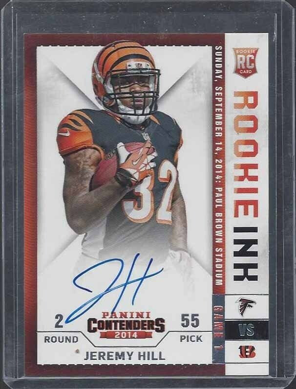JEREMY HILL 2014 PANINI CONTENDERS ROOKIE INK ON CARD AUTO RC SP