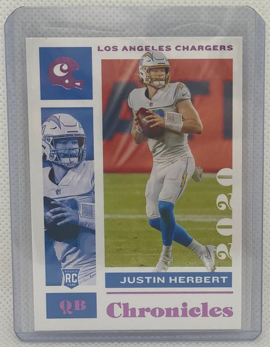JUSTIN HERBERT 2020 PANINI CHRONICLES PINK ROOKIE RC #53