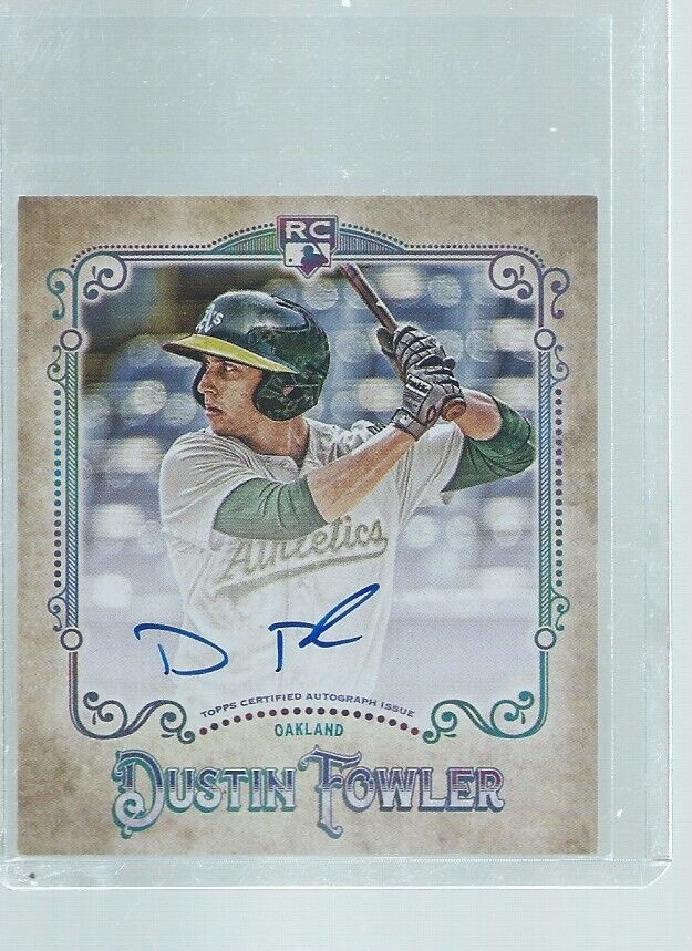 DUSTIN FOWLER 2018 TOPPS GYPSY QUEEN MINI ON CARD AUTO ROOKIE RC #D 69/99