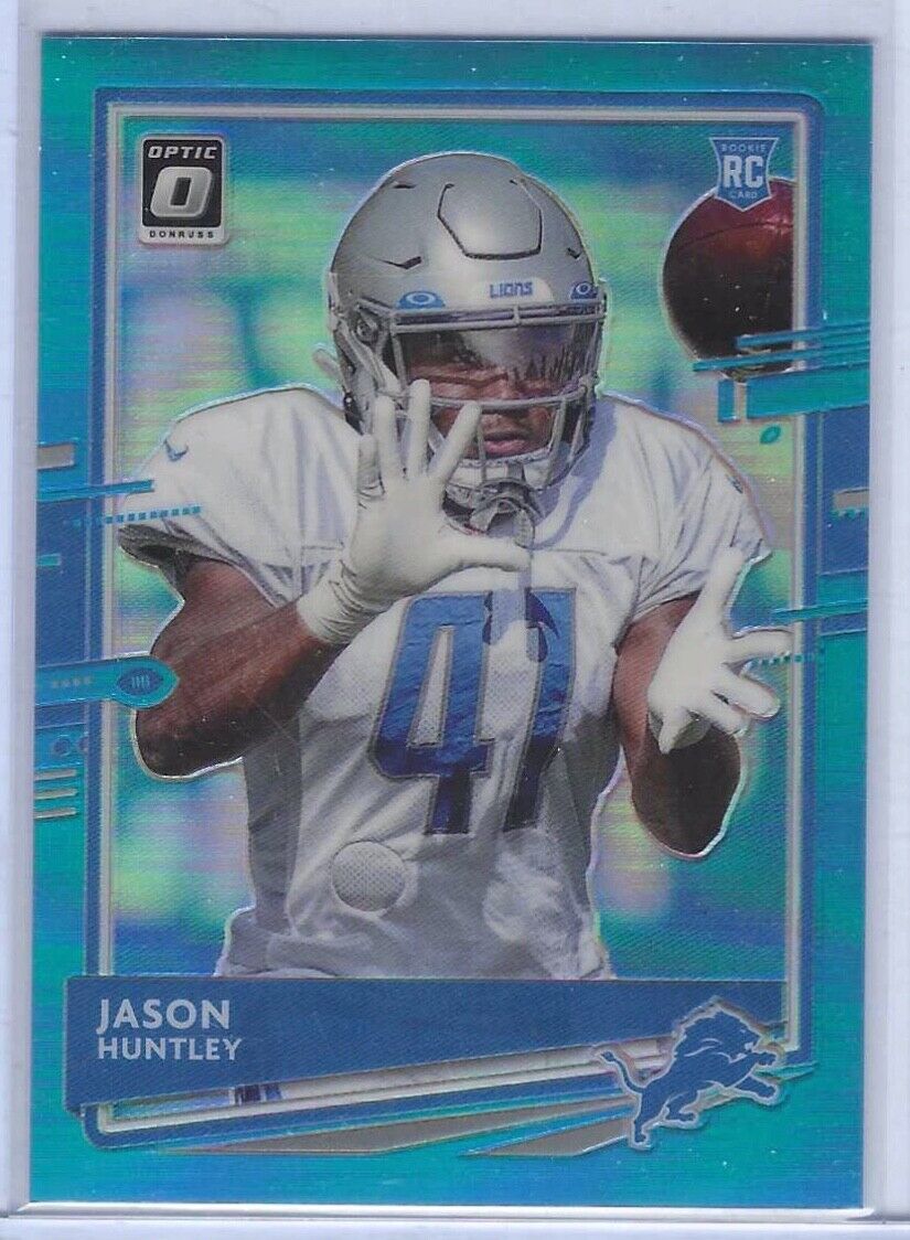 JASON HUNTLEY 2020 DONRUSS OPTIC LIGHT BLUE HOLO RC #D /299