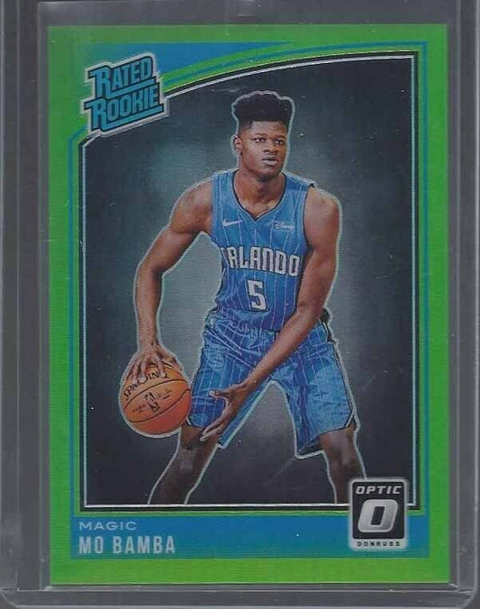 MO BAMBA 2018-19 DONRUSS OPTIC LIME GREEN RATED ROOKIE HOLO RC #D 29/149