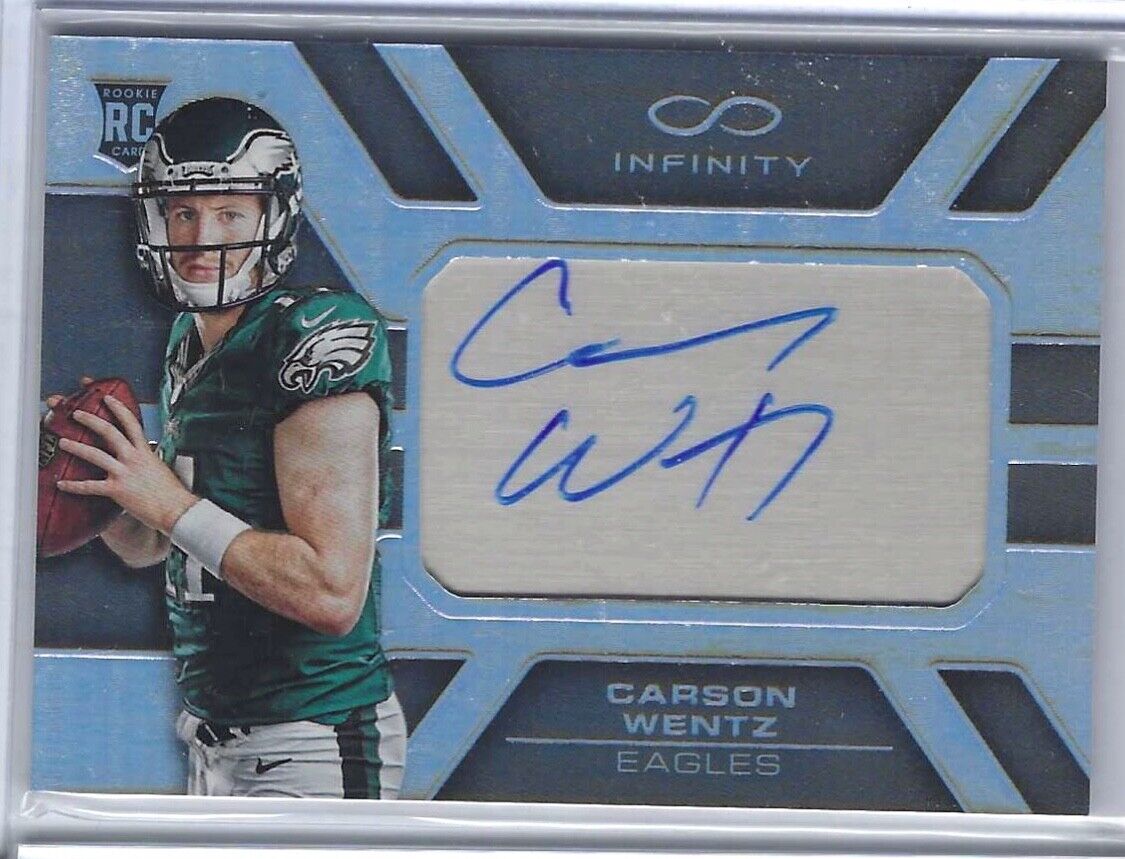 CARSON WENTZ 2016 PANINI INFINITY ROOKIE ON CARD AUTO RC #D 211/288