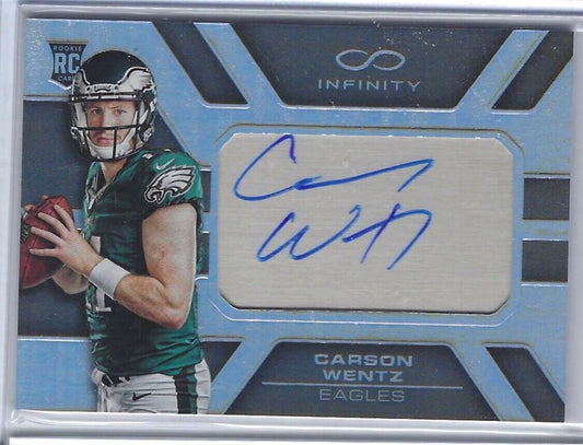 CARSON WENTZ 2016 PANINI INFINITY ROOKIE ON CARD AUTO RC #D 211/288