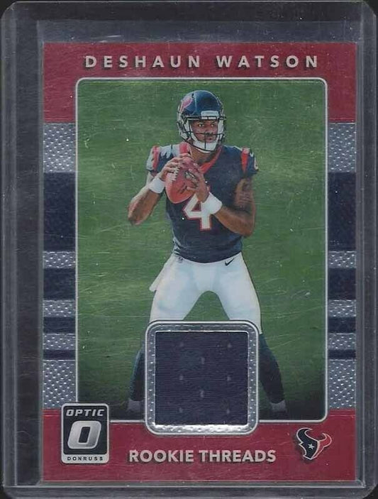 DESHAUN WATSON 2017 DONRUSS OPTIC ROOKIE THREADS JERSEY RC #8