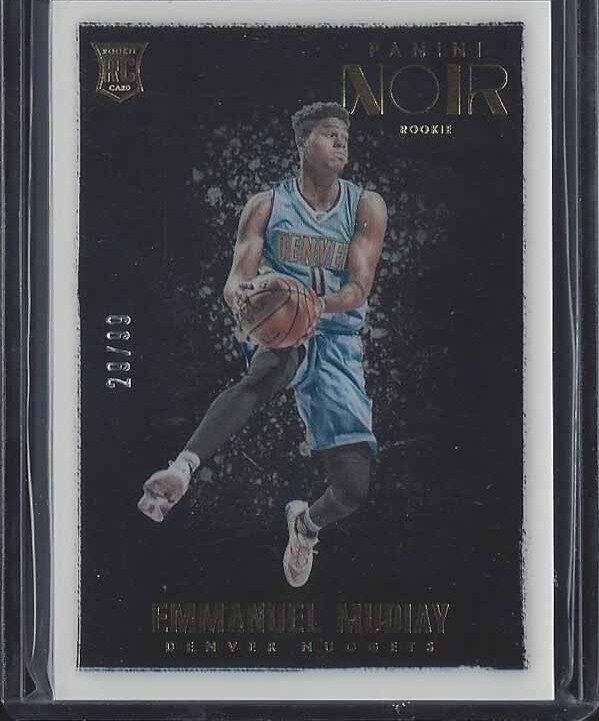 EMMANUEL MUDIAY 2015-16 PANINI NOIR BLACK ACETATE ROOKIE RC #D 29/99