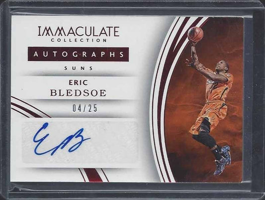 ERIC BLEDSOE 2015-16 IMMACULATE AUTOGRAPHS RED SUNS AUTO #D 4/25
