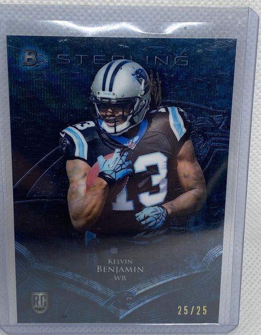 KELVIN BENJAMIN 2014 TOPPS BOWMAN STERLING BLUE WAVER REFRACTOR RC #D 25/25