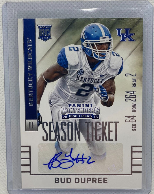 BUD DUPREE 2015 PANINI CONTENDERS DRAFT PICKS SEASON TICKET AUTO RC #130