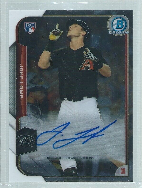 JAKE LAMB 2015 TOPPS BOWMAN CHROME ON CARD AUTO ROOKIE RC