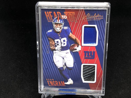 EVAN ENGRAM 2018 PANINI ABSOLUTE HEAD TO TOE HELMET CLEAT RELIC PATCH #D 45/99