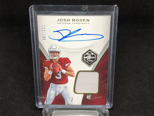 JOSH ROSEN 2018 PANINI LIMITED PATCH ON CARD AUTO RC #D 132/199