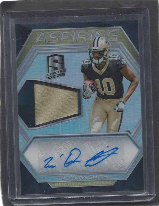 TRE'QUAN SMITH 2018 PANINI SPECTRA ASPIRING 2 COLOR PATCH AUTO RC #D 173/299