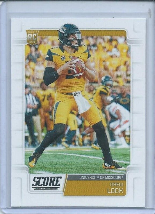 DREW LOCK 2019 PANINI SCORE TRUE ROOKIE RC #334