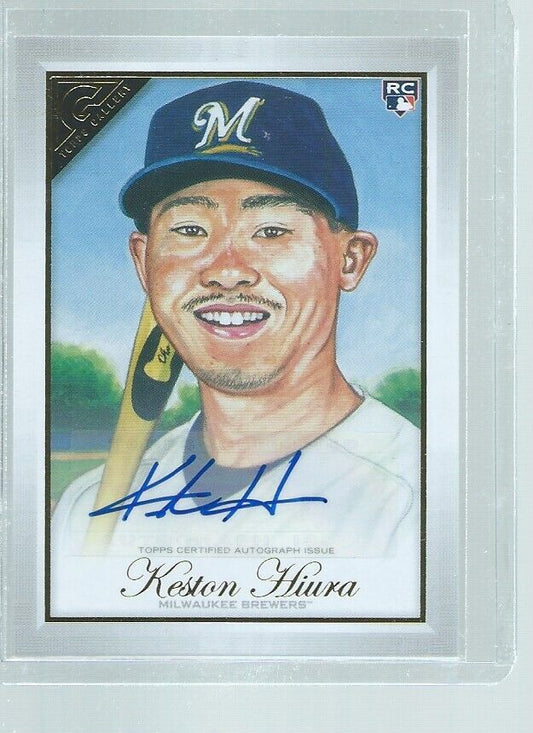 KESTON HIURA 2019 TOPPS GALLERY AUTO ROOKIE RC #53