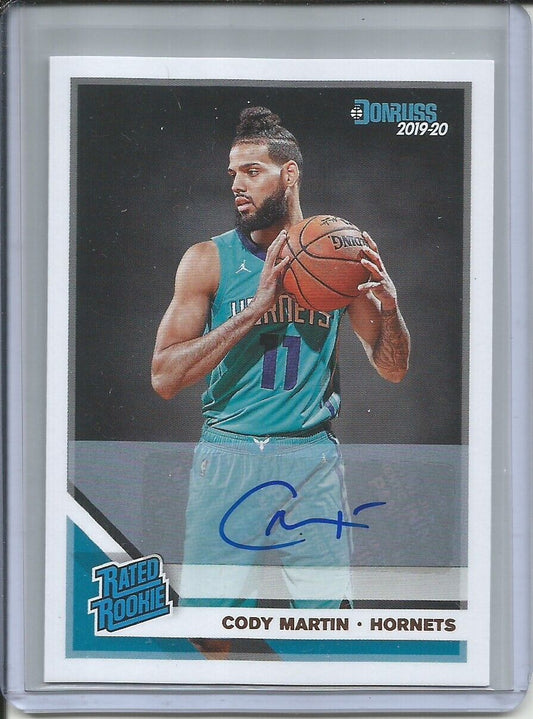 CODY MARTIN 2019-20 PANINI DONRUSS RATED ROOKIE AUTO RC HORNETS