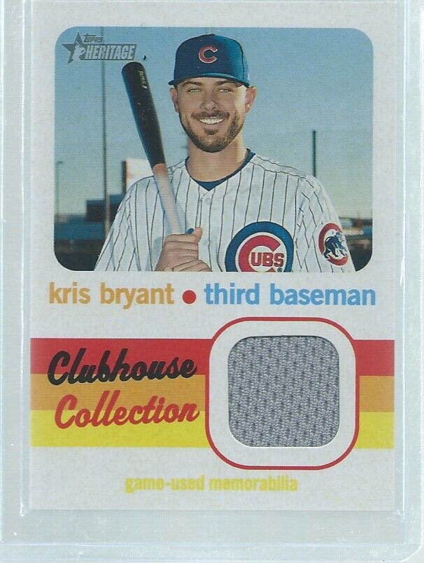 KRIS BRYANT 2020 TOPPS HERITAGE CLUBHOUSE COLLECTION JERSEY