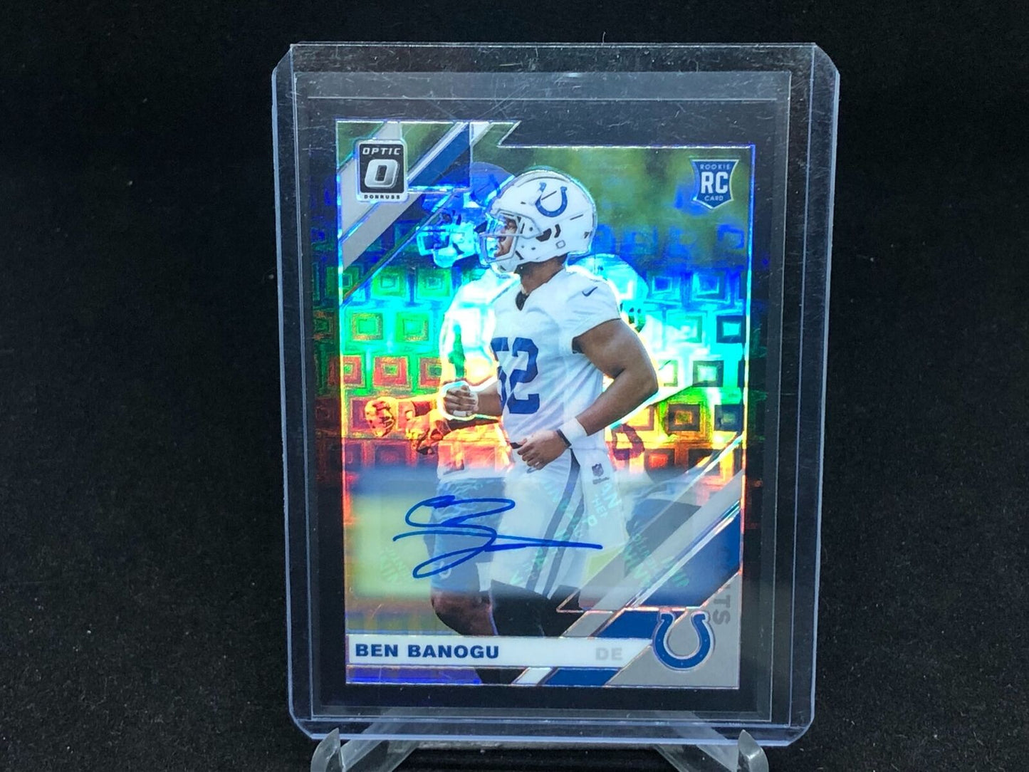BEN BANOGU 2019 PANINI DONRUSS OPTIC BLACK PANDORA HOLO AUTO RC #D 5/25
