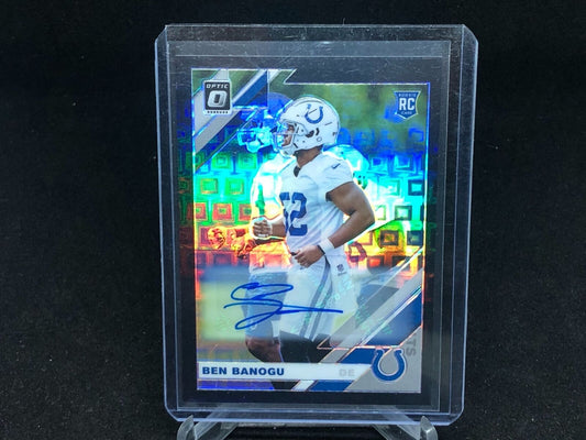 BEN BANOGU 2019 PANINI DONRUSS OPTIC BLACK PANDORA HOLO AUTO RC #D 5/25