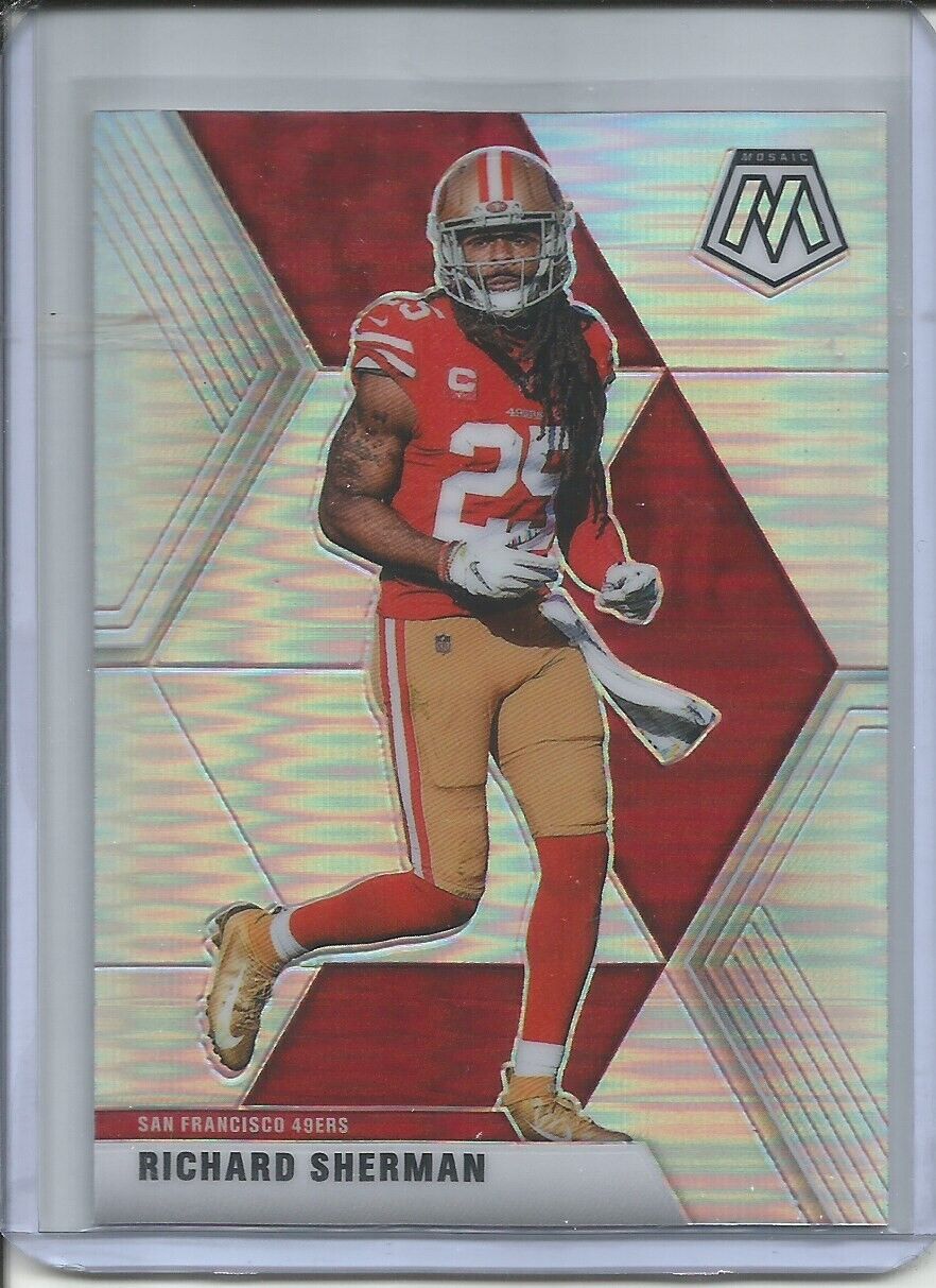 RICHARD SHERMAN 2019-20 PANINI MOSAIC SILVER PRIZM 49ERS