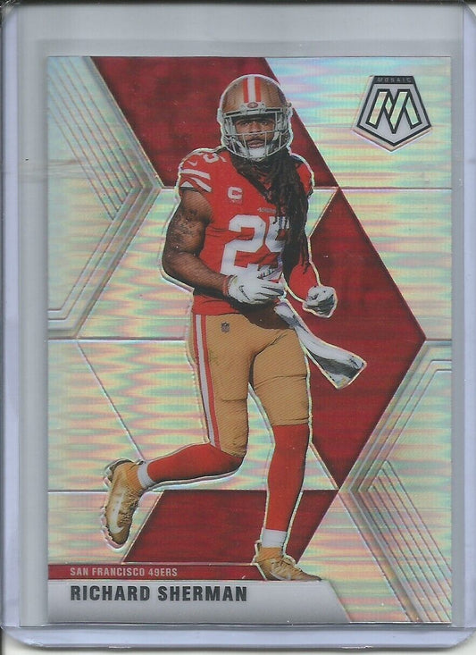 RICHARD SHERMAN 2019-20 PANINI MOSAIC SILVER PRIZM 49ERS