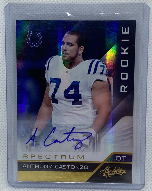 ANTHONY CASTONZO 2011 PANINI SPECTRUM ABSOLUTE MEMORABILIA AUTO RC #D 195/299