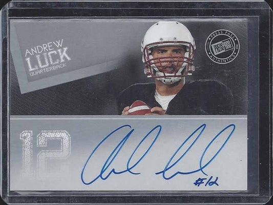 ANDREW LUCK 2012 PRESS PASS ON CARD ROOKIE AUTO RC