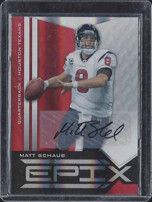 MATT SCHAUB 2010 PANINI EPIX RED AUTO #D 12/15