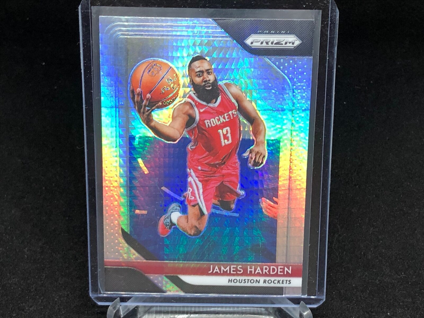 JAMES HARDEN 2018-19 PANINI PRIZM SILVER HYPER PRIZMS # 34