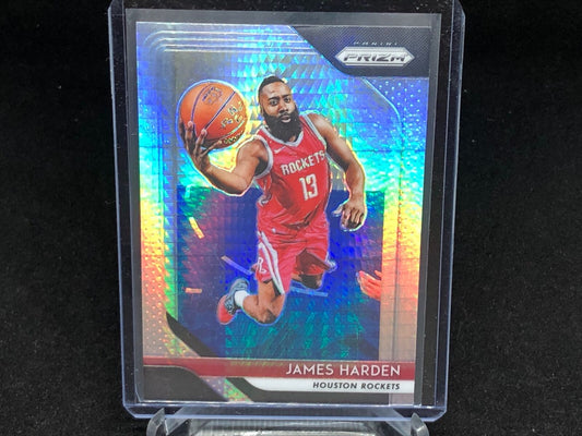 JAMES HARDEN 2018-19 PANINI PRIZM SILVER HYPER PRIZMS # 34