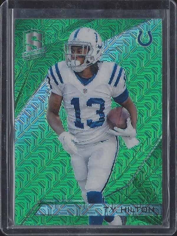 T.Y. HILTON 2015 PANINI SPECTRA NEON GREEN PRIZM #D 7/25