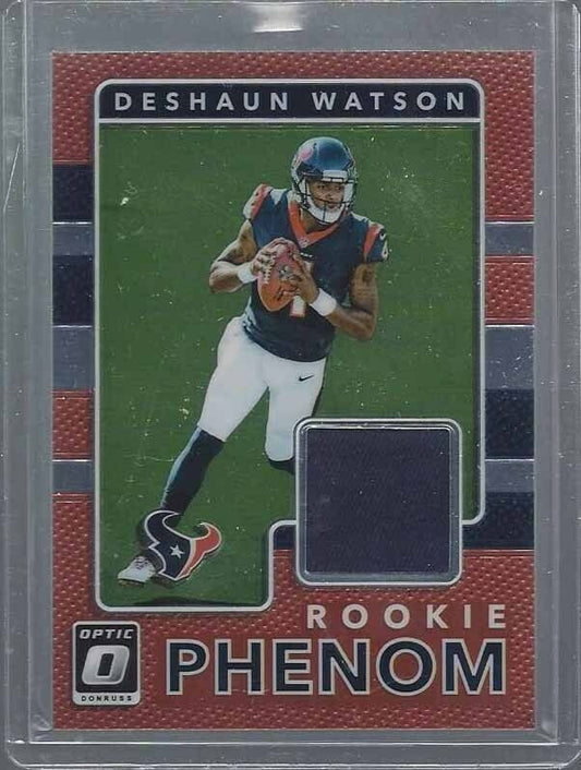 DESHAUN WATSON 2017 DONRUSS OPTIC ROOKIE PHENOM JERSEY RC #8