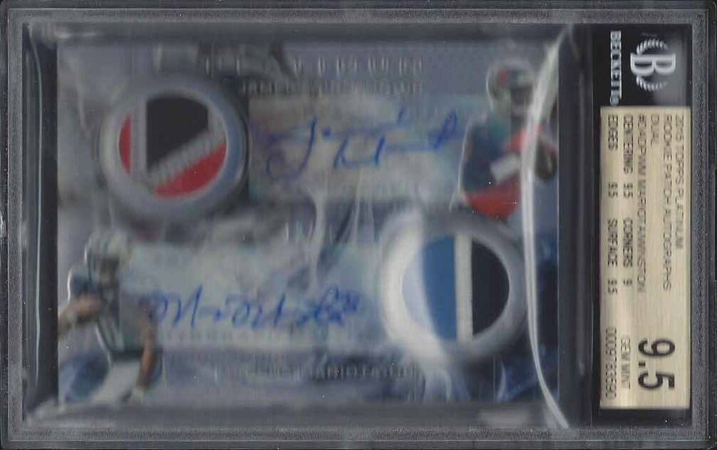 MARCUS MARIOTA JAMEIS WINSTON 2015 PLATINUM REFRACTOR PATCH AUTO RC /25 BGS 9.5