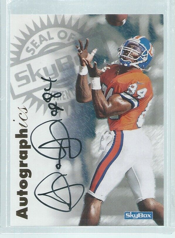 SHANNON SHARPE 1997 SKYBOX AUTOGRAPHICS SP ON CARD AUTO