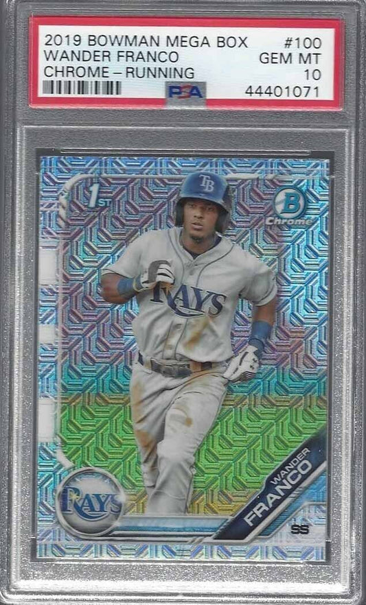 WANDER FRANCO 2019 BOWMAN CHROME PROSPECTS MEGA BOX REFRACTOR 1ST PSA 10 GEM MT