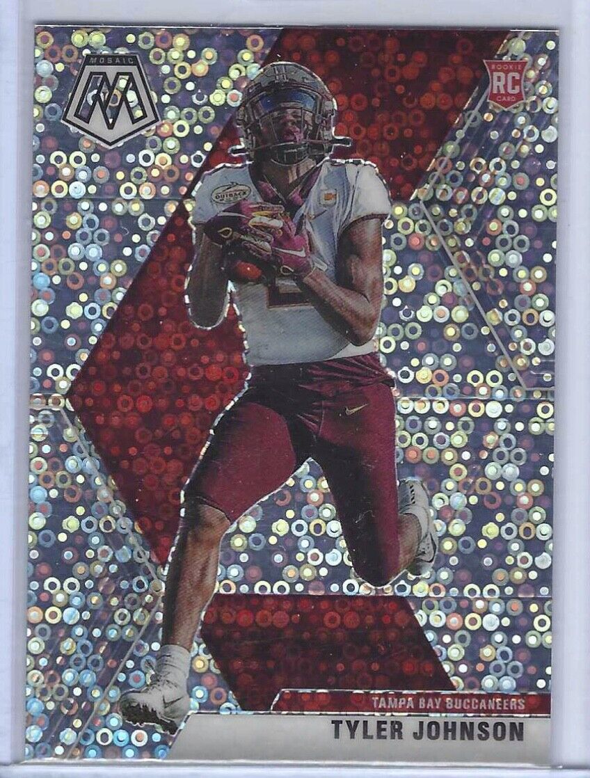 TYLER JOHNSON 2020 PANINI MOSAIC SILVER PRIZM DISCO COLLEGE VARIATION RC #241