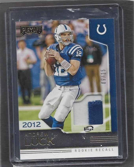 ANDREW LUCK 2016 PLAYOFF GOLD 2 COLOR COLTS PATCH #D 9/25