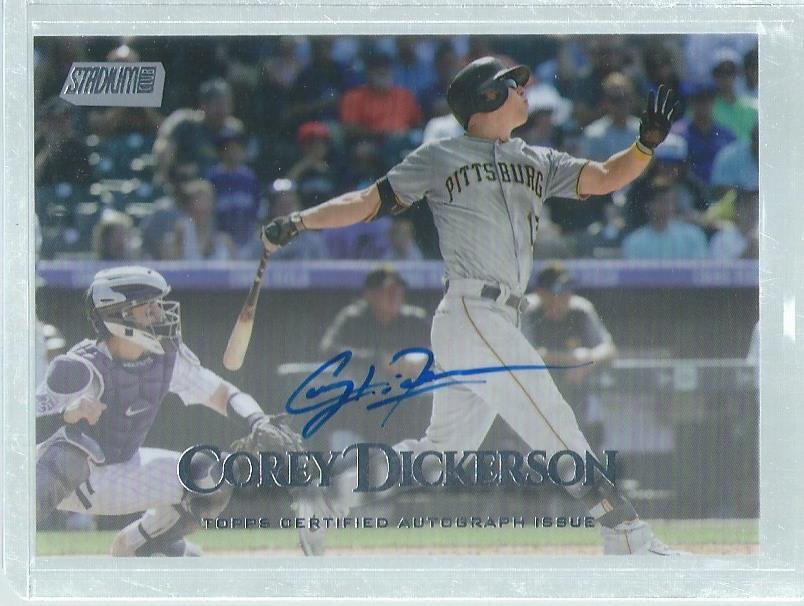 COREY DICKERSON 2019 TOPPS STADIUM CLUB ON CARD AUTO
