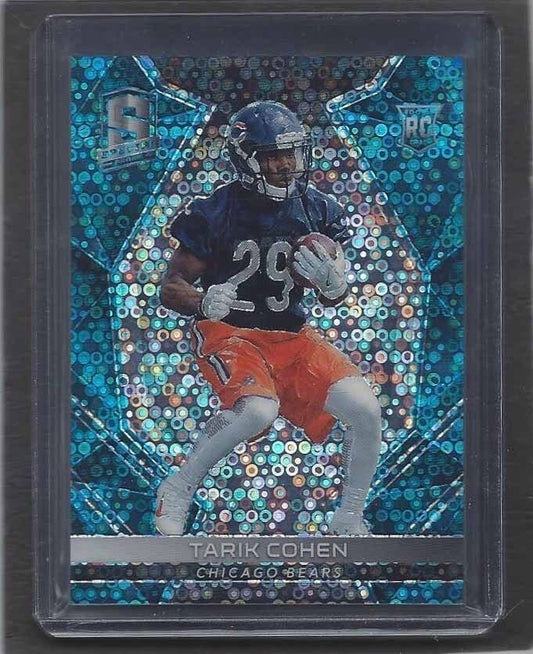 TARIK COHEN 2017 SPECTRA NEON BLUE PRIZM ROOKIE RC #D 39/50