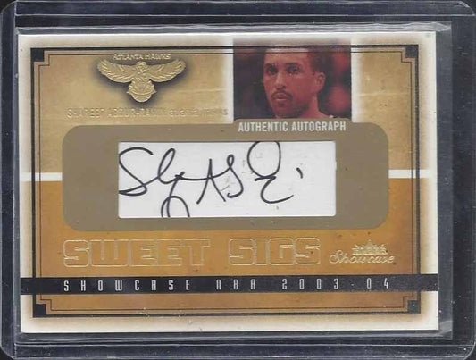 SHAREEF ABDUR RAHIM 2003-04 FLEER SHOWCASE SWEET SIGS ON CARD AUTO #D 478/760