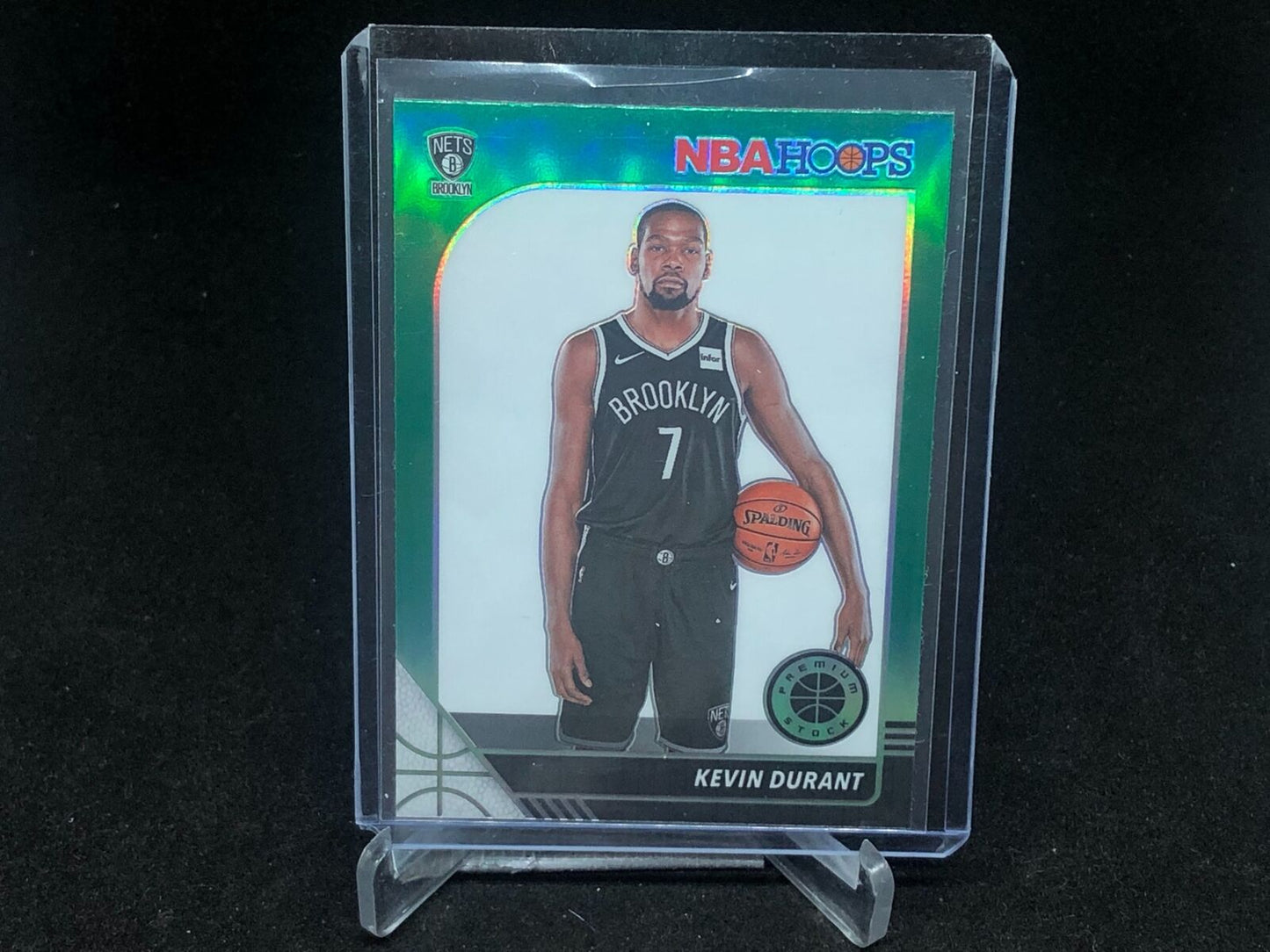 KEVIN DURANT 2019-20 PANINI HOOPS PREMIUM STOCK GREEN PRIZM # 61