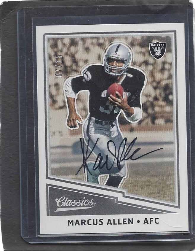 MARCUS ALLEN 2017 CLASSICS RAIDERS AUTO #D 7/15