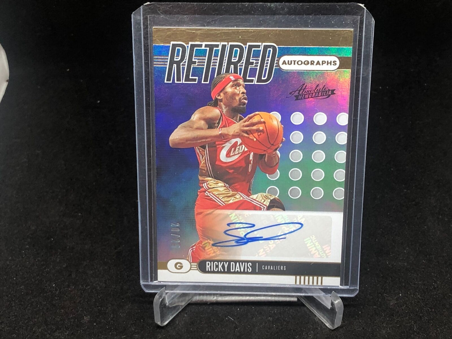 RICKY DAVIS 2019-20 PANINI ABSOLUTE RETIRED AUTO #D 20/25