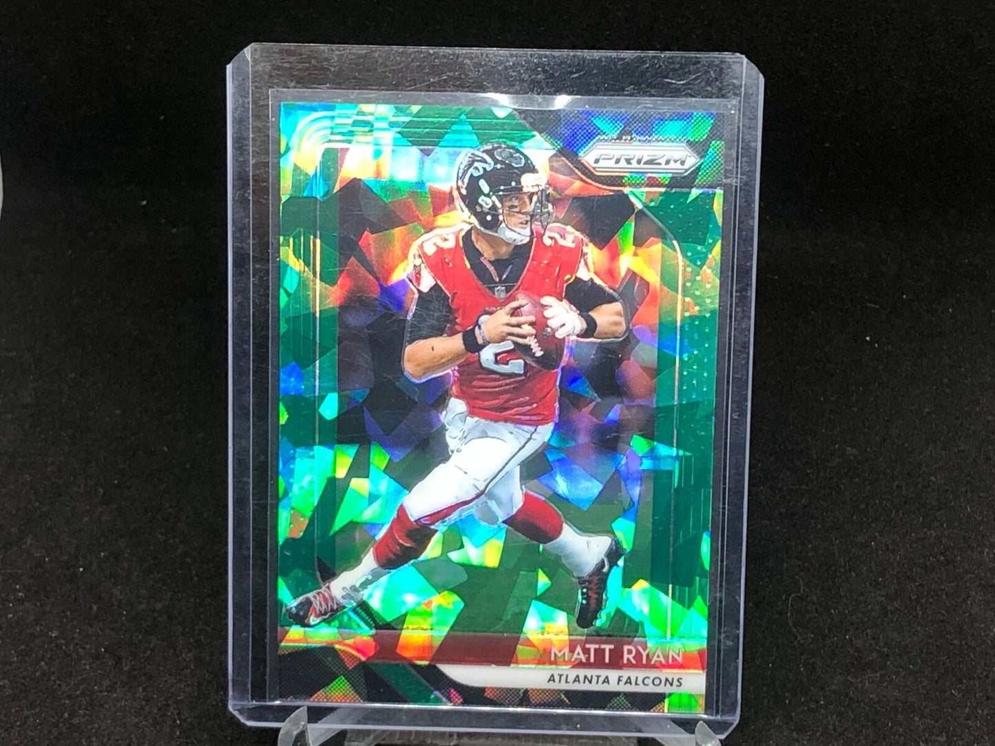 MATT RYAN 2018 PANINI PRIZM GREEN CRACKED ICE PRIZMS #D 9/75
