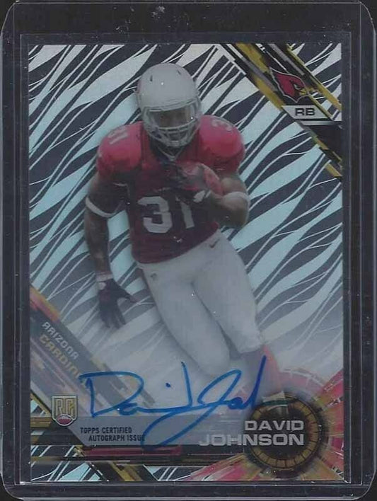 DAVID JOHNSON 2015 TOPPS HIGH TEK ON CARD ROOKIE AUTO RC #57