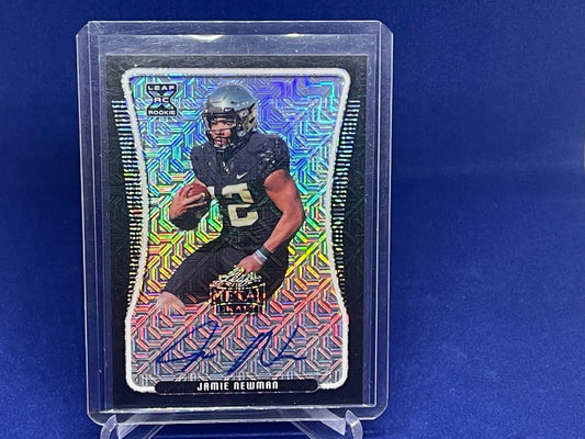 JAMIE NEWMAN 2020 LEAF METAL DRAFT BLACK PRIZM AUTOGRAPH ROOKIE AUTO RC #D 4/5
