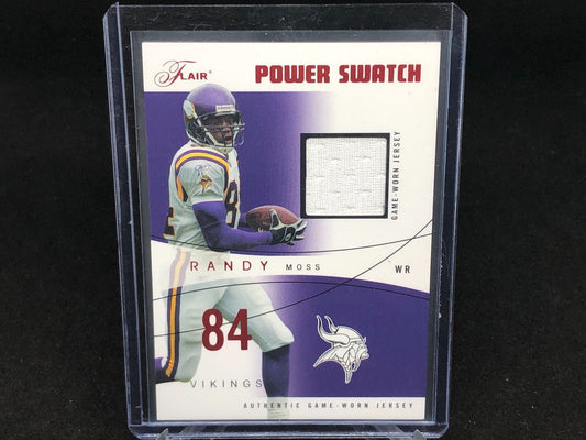 RANDY MOSS 2004 FLAIR SKYBOX RED POWER SWATCH GAME WORN JERSEY #D 150/150